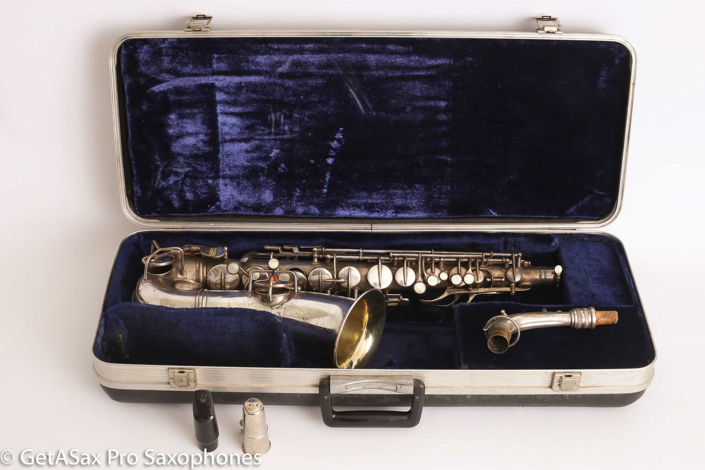 Conn New Wonder II ‘Chu Berry’ Alto Saxophone 184438 Original Silver Plate Needs Overhaul