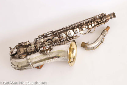 Conn New Wonder II ‘Chu Berry’ Alto Saxophone 184438 Original Silver Plate Needs Overhaul