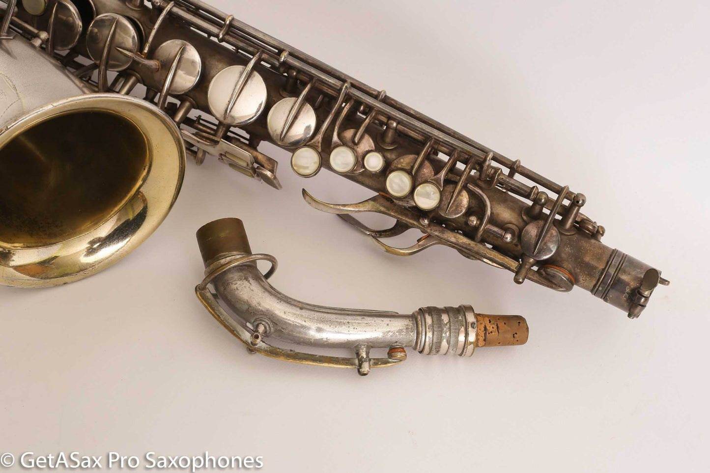 Conn New Wonder II ‘Chu Berry’ Alto Saxophone 184438 Original Silver Plate Needs Overhaul