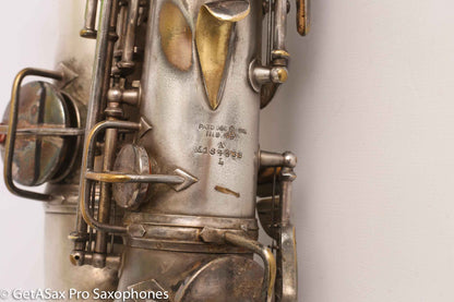 Conn New Wonder II ‘Chu Berry’ Alto Saxophone 184438 Original Silver Plate Needs Overhaul