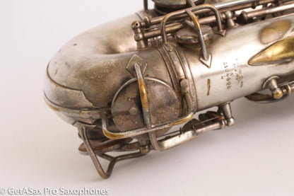 Conn New Wonder II ‘Chu Berry’ Alto Saxophone 184438 Original Silver Plate Needs Overhaul