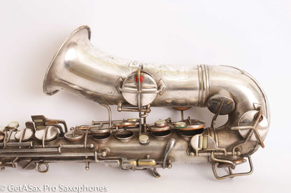 Conn New Wonder II ‘Chu Berry’ Alto Saxophone 184438 Original Silver Plate Needs Overhaul