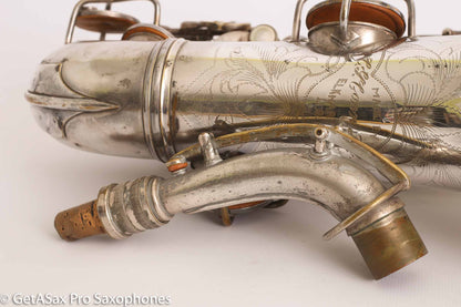 Conn New Wonder II ‘Chu Berry’ Alto Saxophone 184438 Original Silver Plate Needs Overhaul