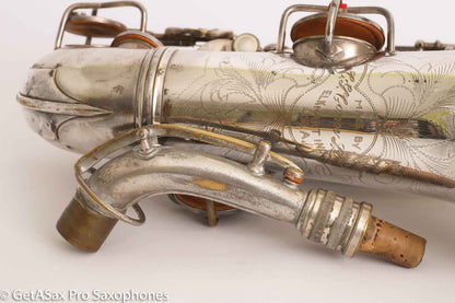Conn New Wonder II ‘Chu Berry’ Alto Saxophone 184438 Original Silver Plate Needs Overhaul