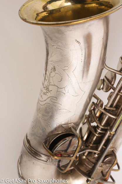 Conn New Wonder II ‘Chu Berry’ Alto Saxophone 184438 Original Silver Plate Needs Overhaul