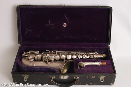 Conn NWII Alto Original Silver Plate 207753 Great Shape Old Pads
