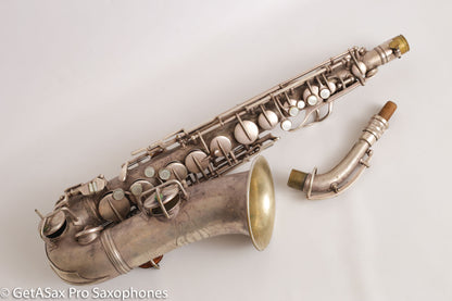 Conn NWII Alto Original Silver Plate 207753 Great Shape Old Pads