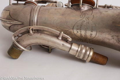 Conn NWII Alto Original Silver Plate 207753 Great Shape Old Pads