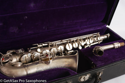 Conn NWII Alto Original Silver Plate 228049 Great Shape Old Pads