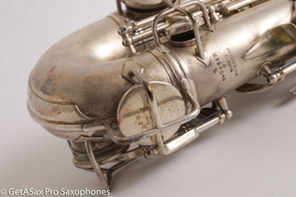 Conn NWII Alto Original Silver Plate 228049 Great Shape Old Pads