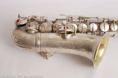 Conn NWII Alto Original Silver Plate 228049 Great Shape Old Pads