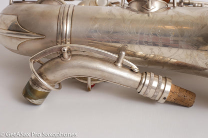 Conn NWII Alto Original Silver Plate 228049 Great Shape Old Pads