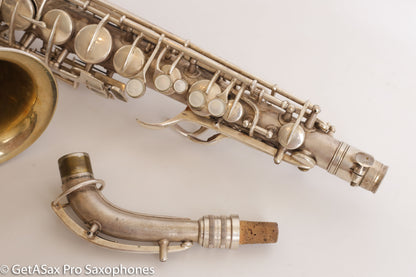 Conn NWII Alto Original Silver Plate 228049 Great Shape Old Pads