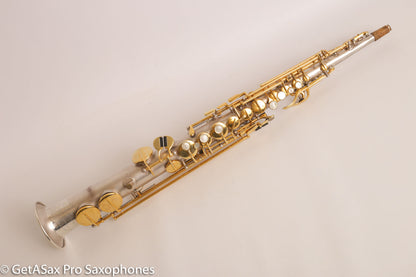 Conn New Wonder II Bb Soprano Saxophone 196145 Silver Plate w/Mods Repadded