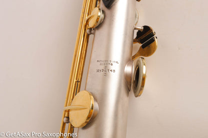 Conn New Wonder II Bb Soprano Saxophone 196145 Silver Plate w/Mods Repadded