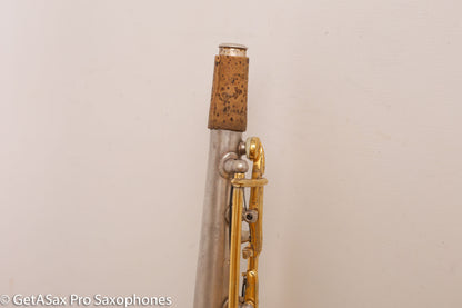 Conn New Wonder II Bb Soprano Saxophone 196145 Silver Plate w/Mods Repadded