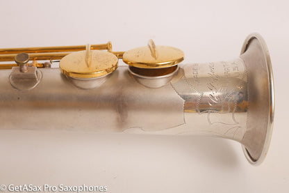 Conn New Wonder II Bb Soprano Saxophone 196145 Silver Plate w/Mods Repadded