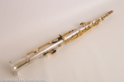 Conn New Wonder II Bb Soprano Saxophone 196145 Silver Plate w/Mods Repadded
