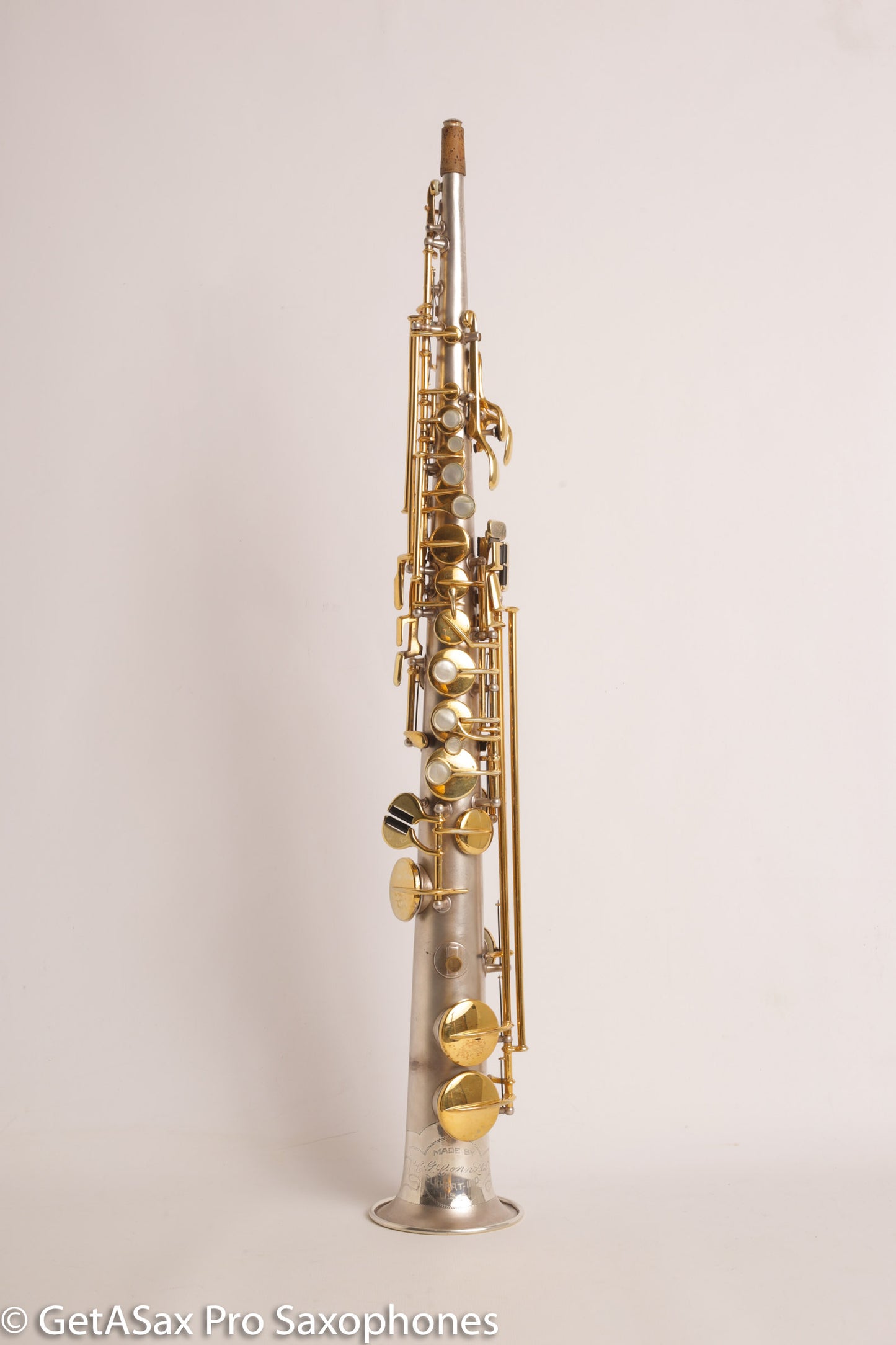 Conn New Wonder II Bb Soprano Saxophone 196145 Silver Plate w/Mods Repadded