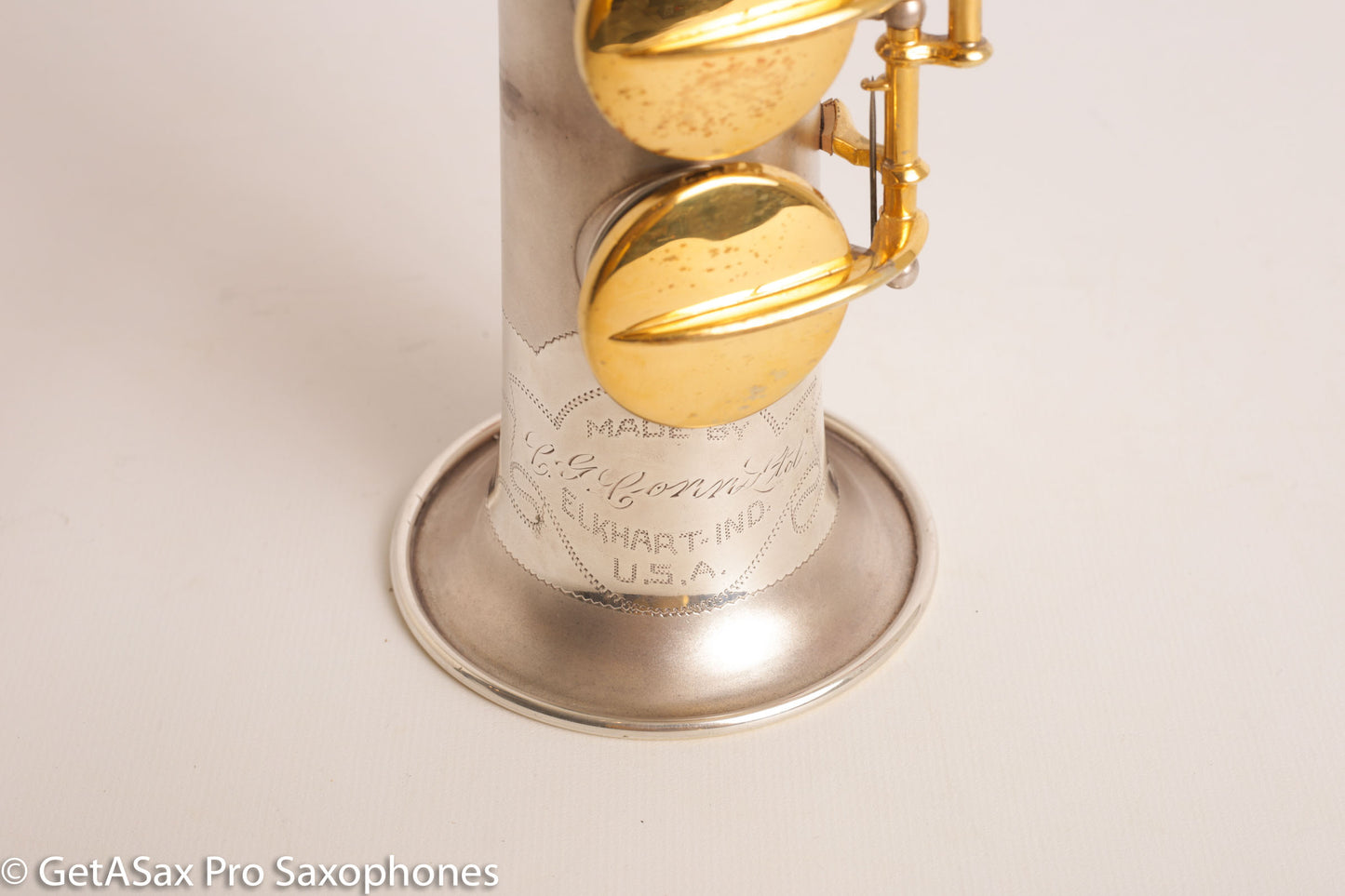 Conn New Wonder II Bb Soprano Saxophone 196145 Silver Plate w/Mods Repadded