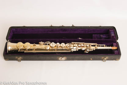 Conn NWII Soprano Burnished Gold w/ Train Portrait Plays Great! 184812