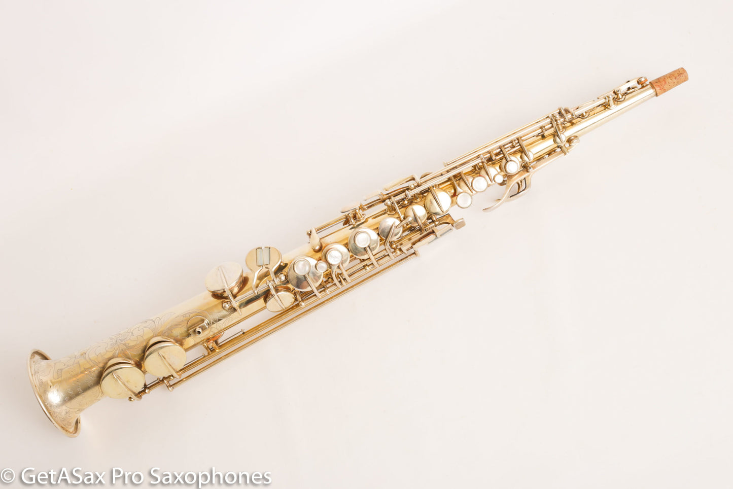 Conn NWII Soprano Burnished Gold w/ Train Portrait Plays Great! 184812