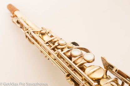 Conn NWII Soprano Burnished Gold w/ Train Portrait Plays Great! 184812