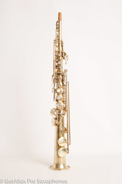 Conn NWII Soprano Burnished Gold w/ Train Portrait Plays Great! 184812