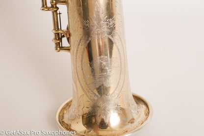 Conn NWII Soprano Burnished Gold w/ Train Portrait Plays Great! 184812