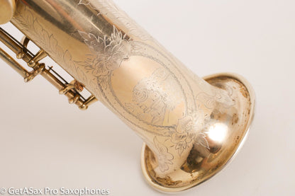 Conn NWII Soprano Burnished Gold w/ Train Portrait Plays Great! 184812