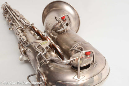 Conn New Wonder II Tenor Original Silver Plate Hiscox Case 154287