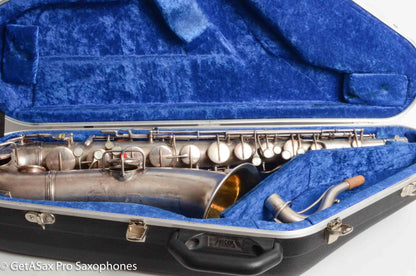 Conn New Wonder II Tenor Original Silver Plate Hiscox Case 154287