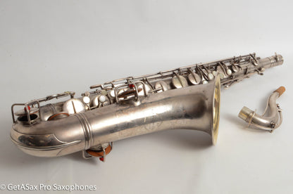Conn New Wonder II Tenor Original Silver Plate Hiscox Case 154287