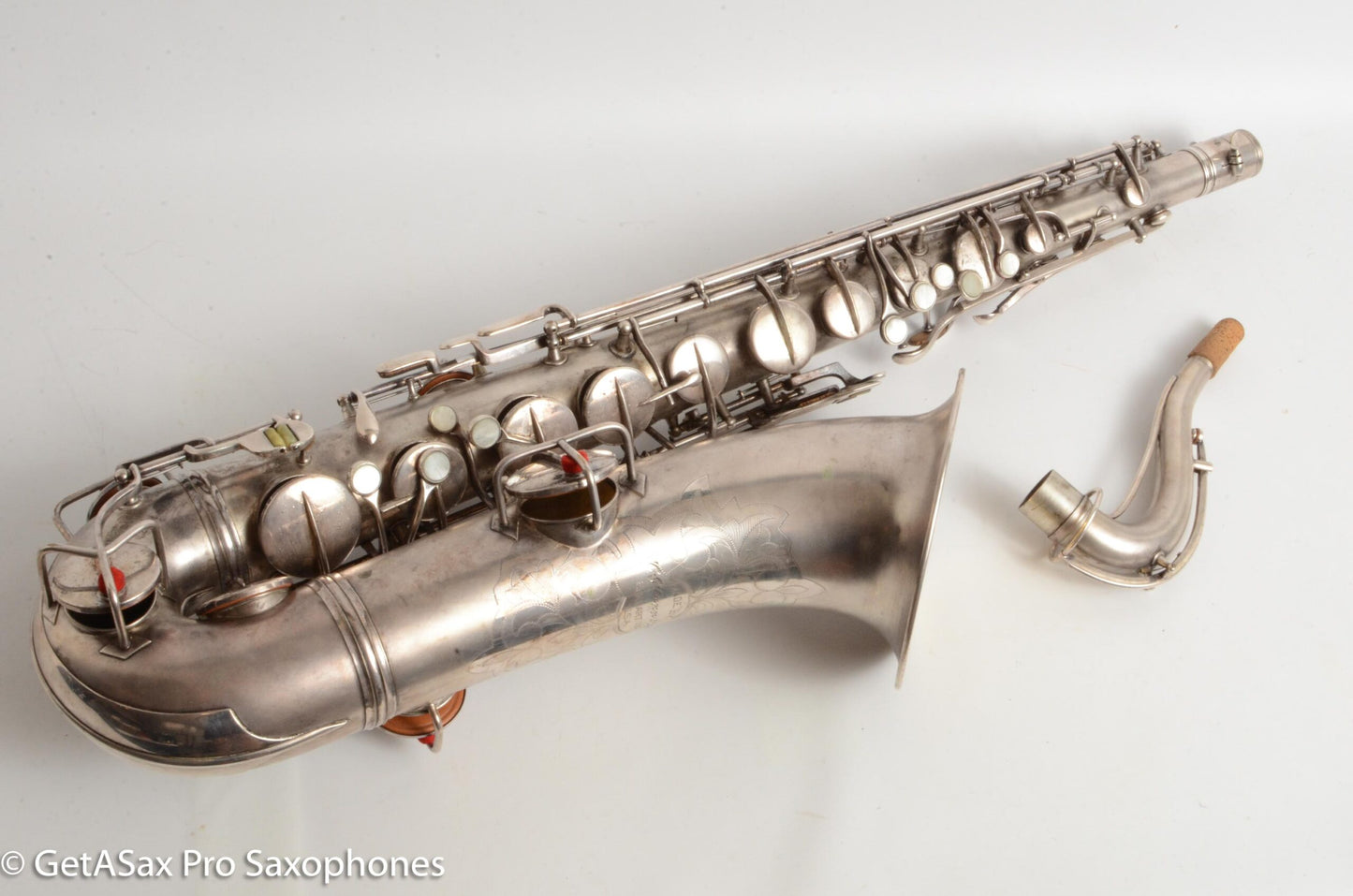 Conn New Wonder II Tenor Original Silver Plate Hiscox Case 154287