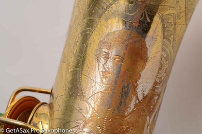 Conn Burnished Gold Plate Portrait Engraved Tenor High End Overhaul!