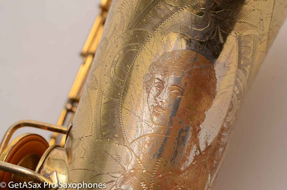 Conn Burnished Gold Plate Portrait Engraved Tenor High End Overhaul!