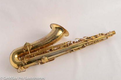 Conn Burnished Gold Plate Portrait Engraved Tenor High End Overhaul!