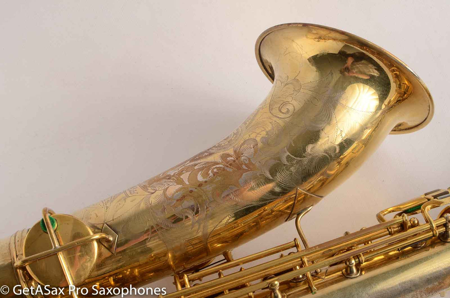 Conn Burnished Gold Plate Portrait Engraved Tenor High End Overhaul!