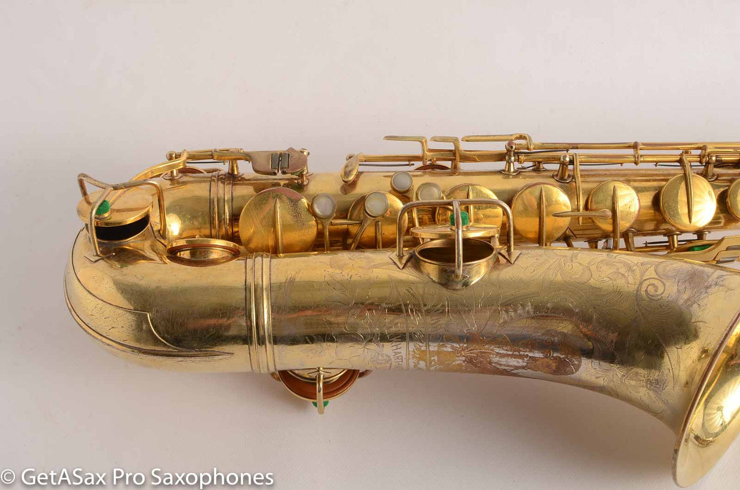 Conn Burnished Gold Plate Portrait Engraved Tenor High End Overhaul!