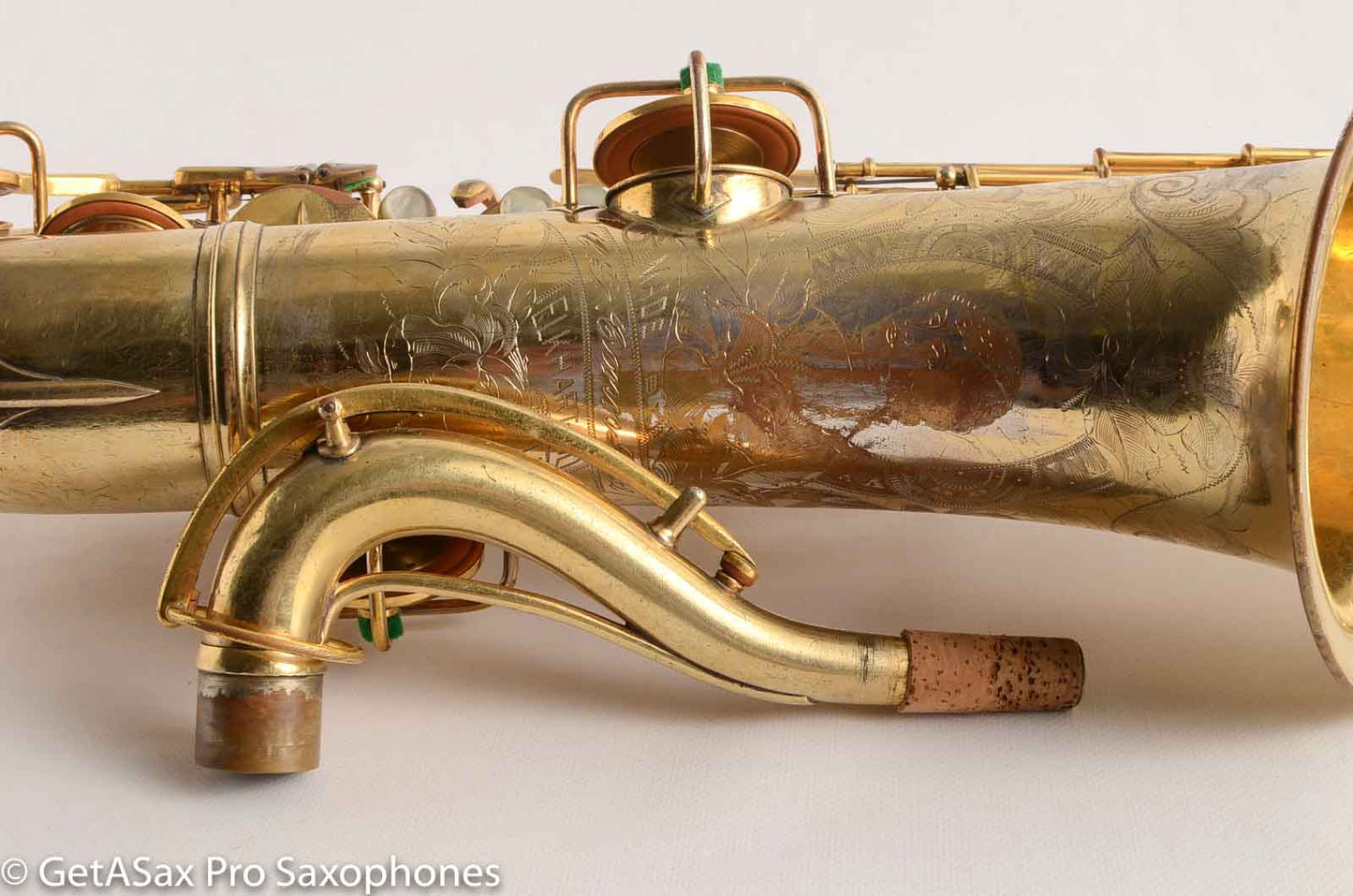 Conn Burnished Gold Plate Portrait Engraved Tenor High End Overhaul!