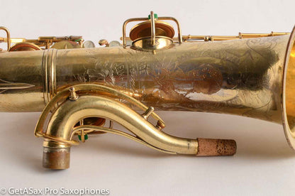 Conn Burnished Gold Plate Portrait Engraved Tenor High End Overhaul!