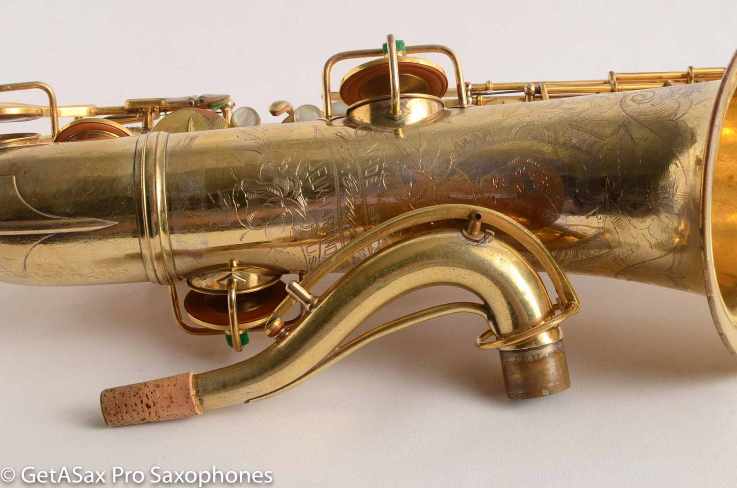 Conn Burnished Gold Plate Portrait Engraved Tenor High End Overhaul!
