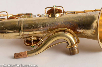 Conn Burnished Gold Plate Portrait Engraved Tenor High End Overhaul!