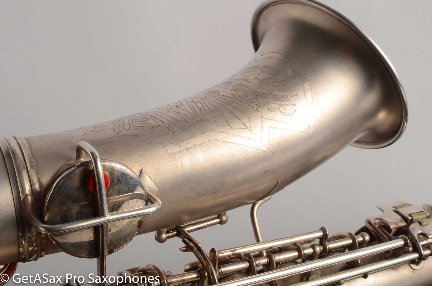 Conn 'Transitional' Art Deco-engraved Alto Original Silver, Overhauled!