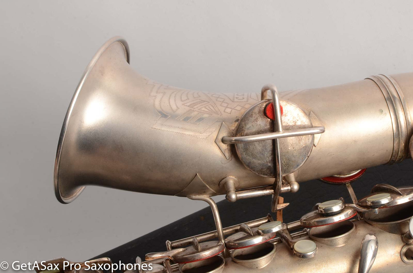 Conn 'Transitional' Art Deco-engraved Alto Original Silver, Overhauled!