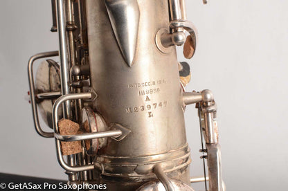 Conn 'Transitional' Art Deco-engraved Alto Original Silver, Overhauled!