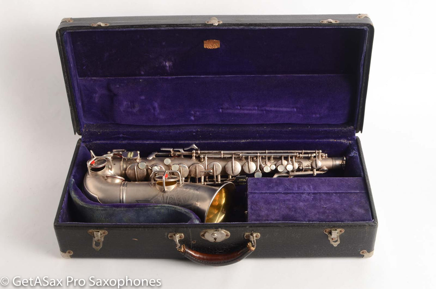 Conn 'Transitional' Art Deco-engraved Alto Original Silver, Overhauled!