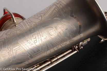 Conn 'Transitional' Art Deco-engraved Alto Original Silver, Overhauled!