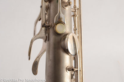 Conn 10M Transitional Tenor Saxophone 250009 Art Deco Silver Plate Recent Overhaul Outstanding!