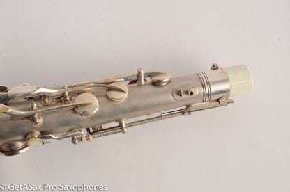Conn 10M Transitional Tenor Saxophone 250009 Art Deco Silver Plate Recent Overhaul Outstanding!